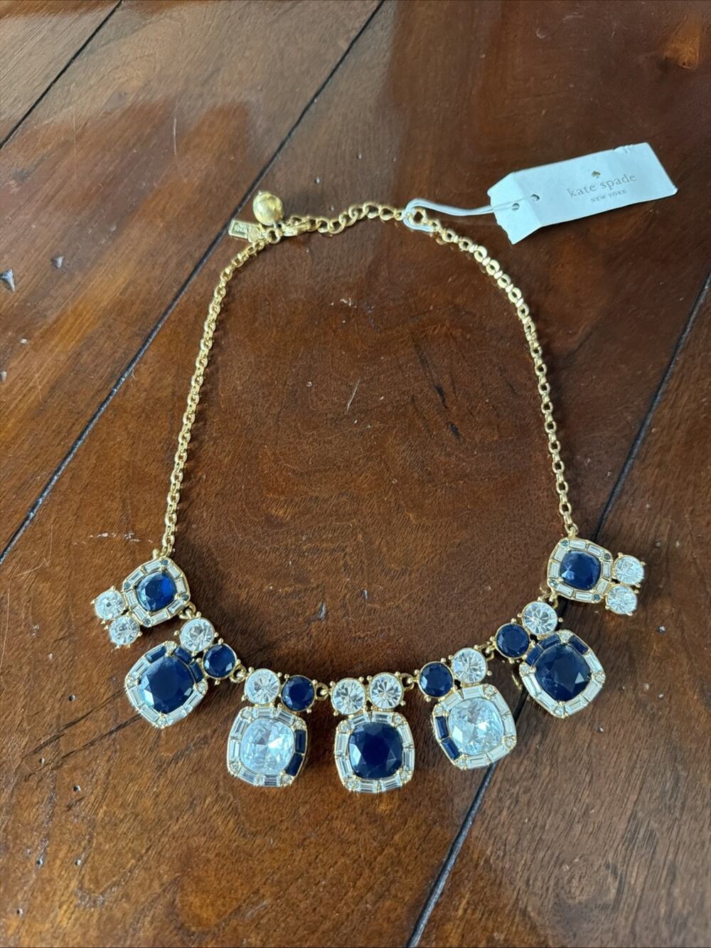 KATE SPADE NEW YORK Statement Necklace Sparkling Baguettes Gold